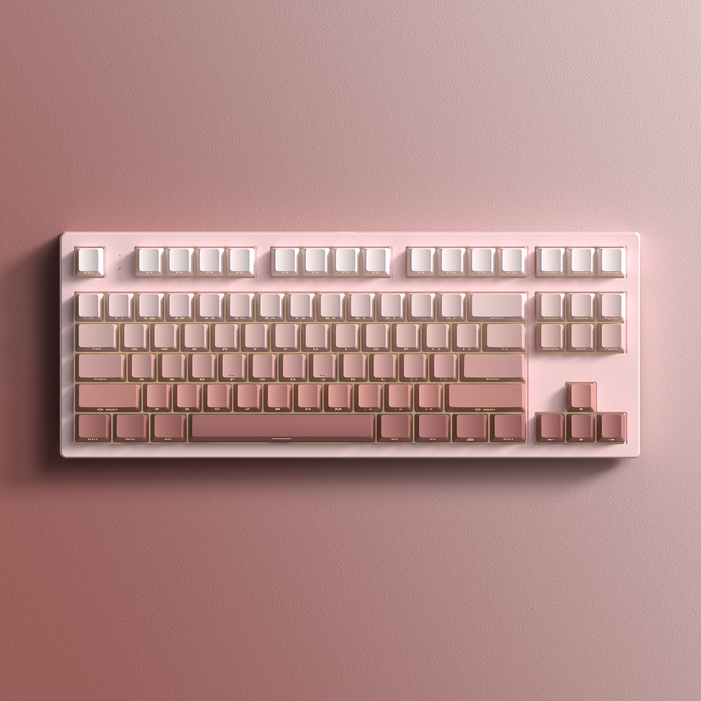 FL ESPOTRS 80% MK870 Mechanical Keyboard，Celestial Sakura Base ，Full RGB ，Perfect for casual and competitive gaming