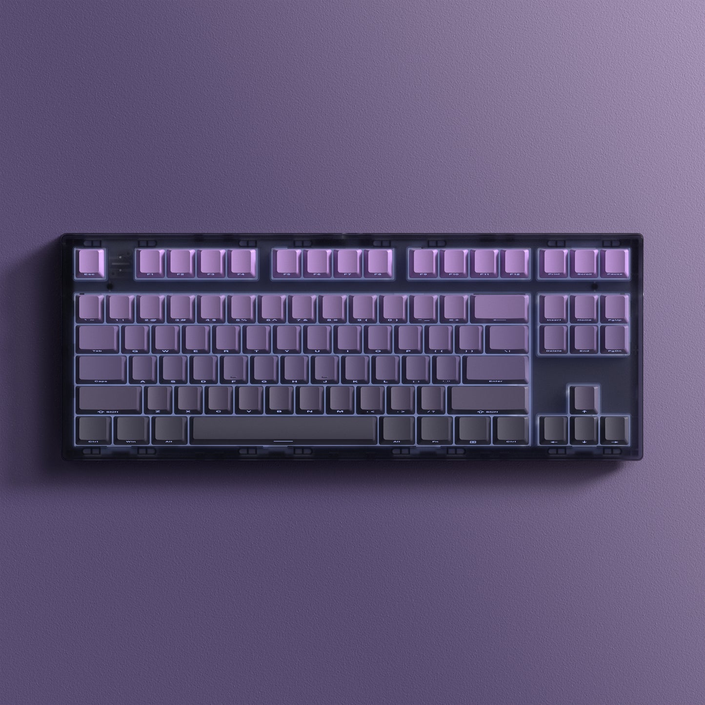 FL ESPOTRS 80% MK870PRO,Midnight Purple，Wireless Bluetooth Mechanical Keyboard with RGB Backlight, 3/5 Pin Hot Swap Support, and Drive Debugging